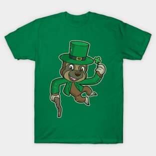 Sloth Irish Leprechaun Lucky St Patricks Day T-Shirt